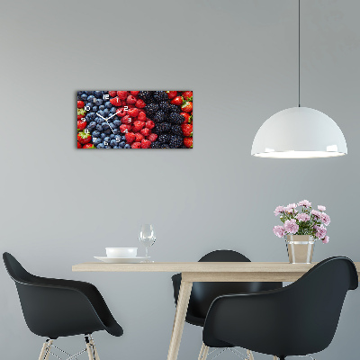 Horizontal wall clock Forest fruits