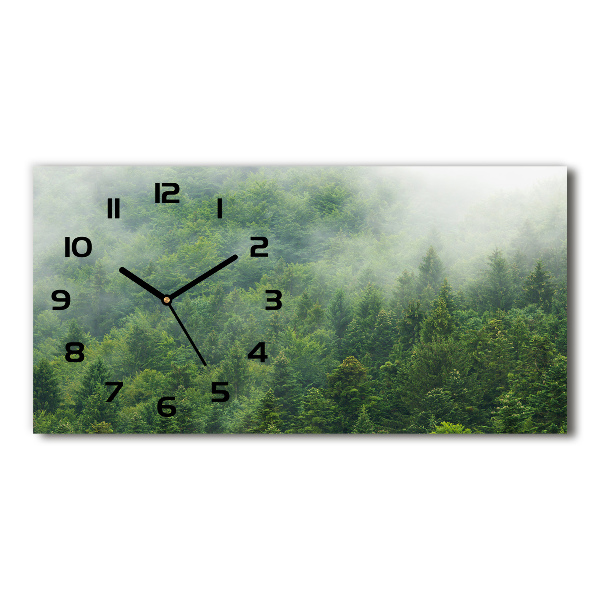 Horizontal wall clock Mysterious forest