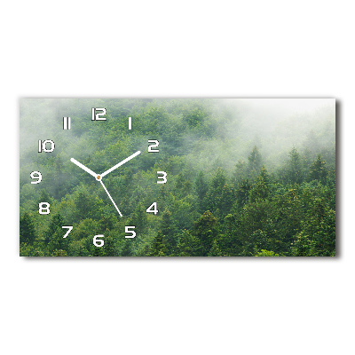 Horizontal wall clock Mysterious forest