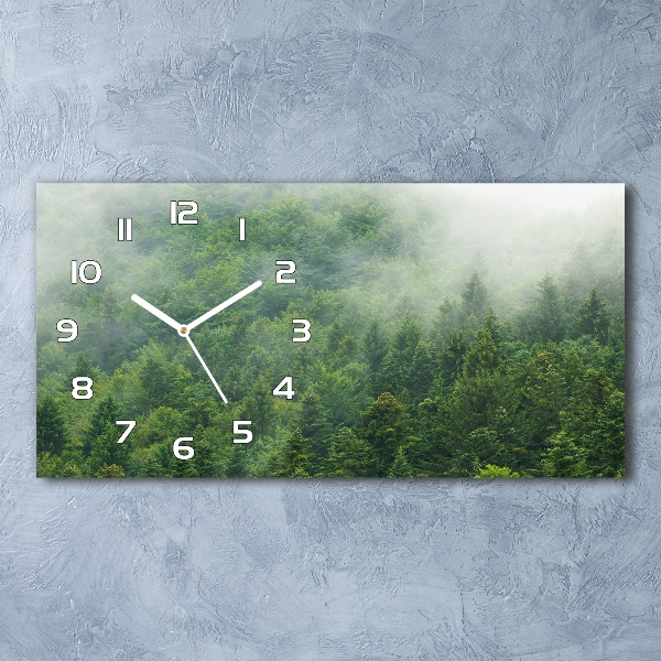 Horizontal wall clock Mysterious forest