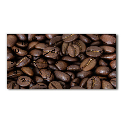 Horizontal wall clock Coffee beans