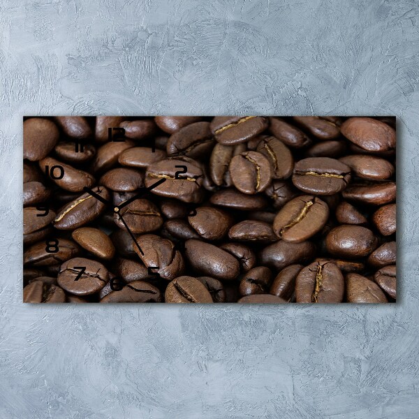 Horizontal wall clock Coffee beans