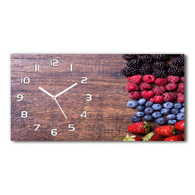 Horizontal rectangular wall clock Forest fruits