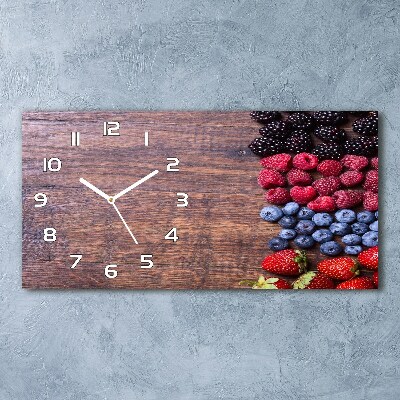 Horizontal rectangular wall clock Forest fruits