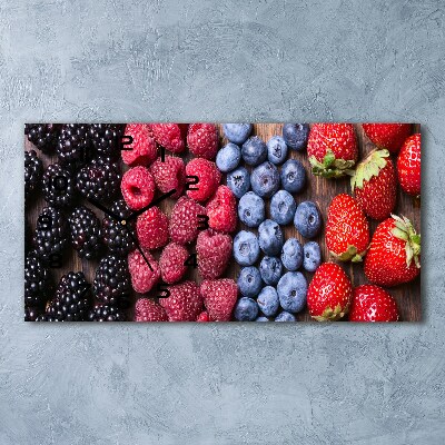 Horizontal rectangular wall clock Forest fruits