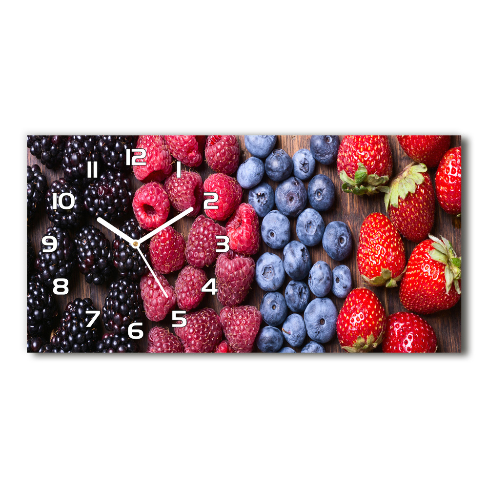 Horizontal rectangular wall clock Forest fruits