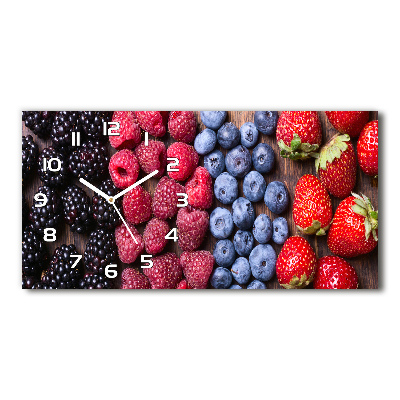 Horizontal rectangular wall clock Forest fruits