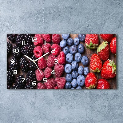 Horizontal rectangular wall clock Forest fruits