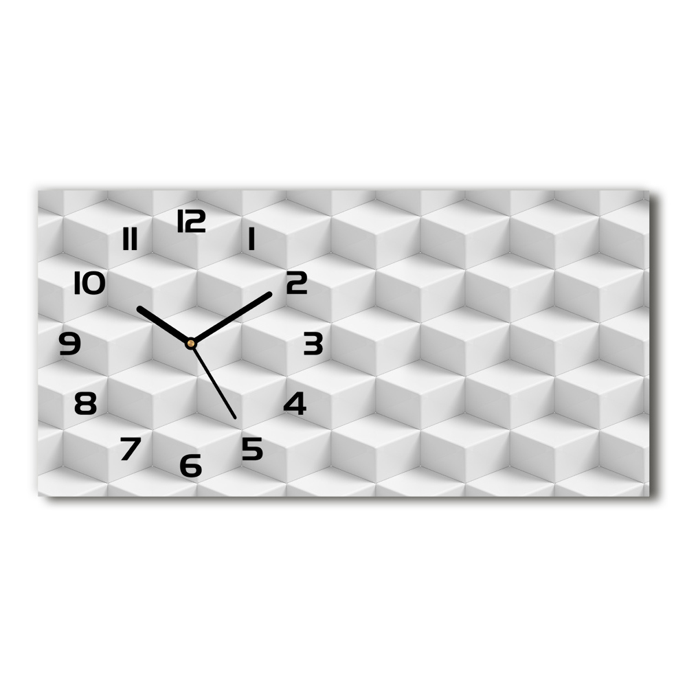 Horizontal wall clock 3D abstraction