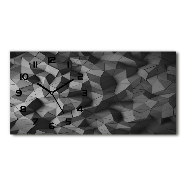 Horizontal rectangular wall clock Abstract 3D background