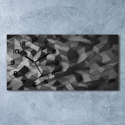 Horizontal rectangular wall clock Abstract 3D background