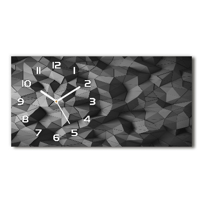 Horizontal rectangular wall clock Abstract 3D background