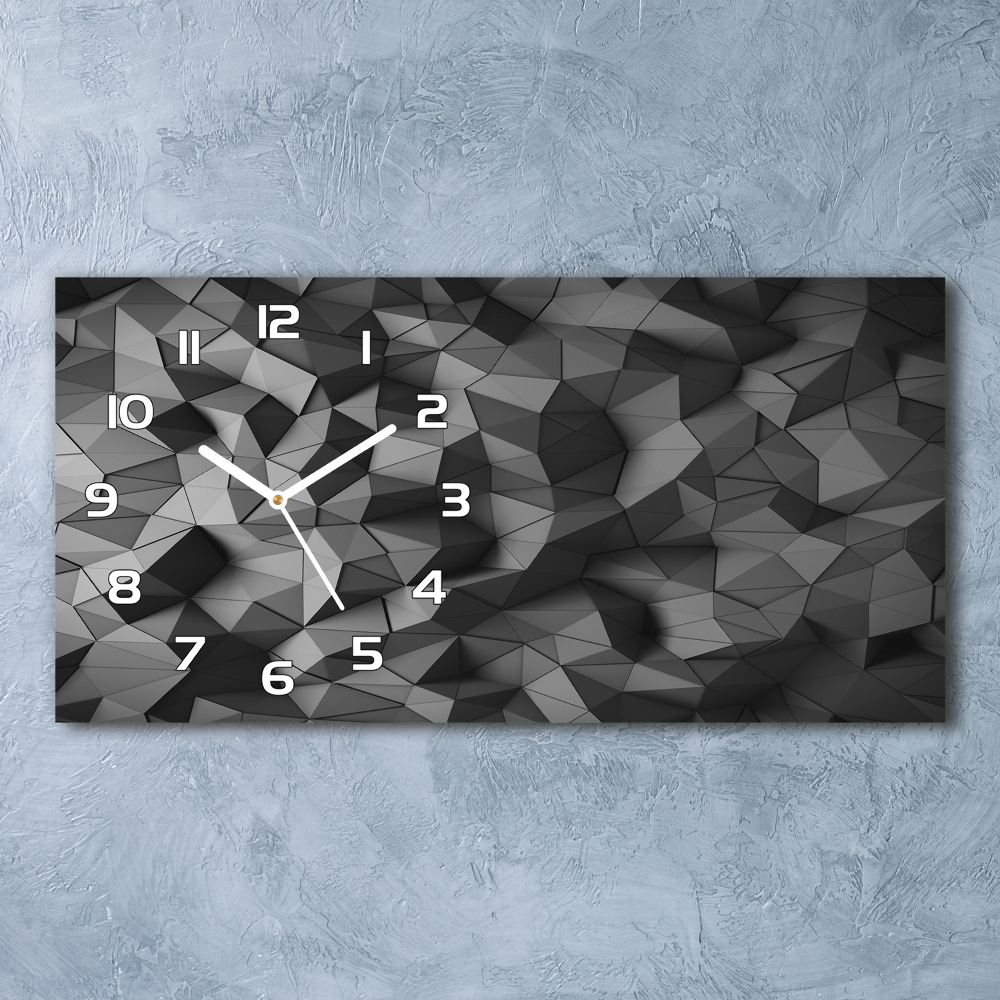 Horizontal rectangular wall clock Abstract 3D background