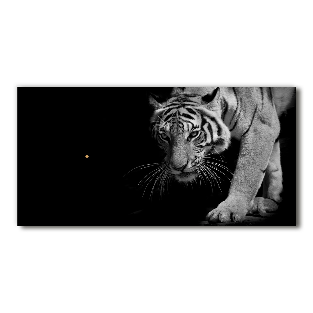 Horizontal rectangular wall clock Tiger