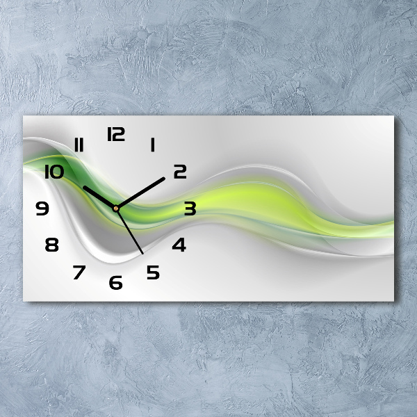 Horizontal wall clock Wave abstraction