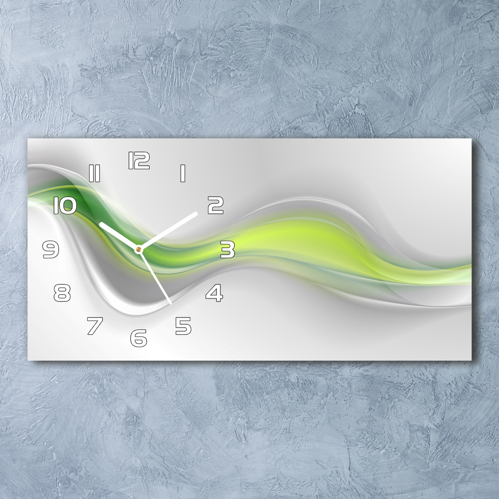 Horizontal wall clock Wave abstraction