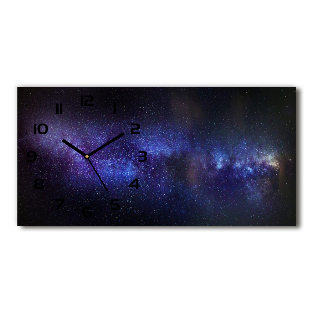 Horizontal rectangular wall clock Milky Way