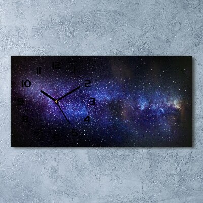 Horizontal rectangular wall clock Milky Way