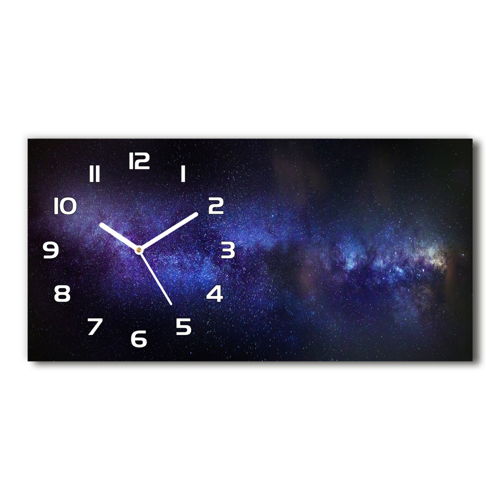 Horizontal rectangular wall clock Milky Way