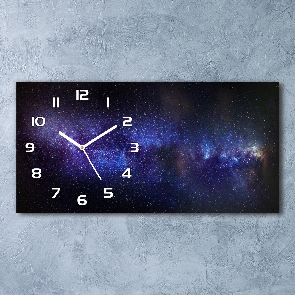 Horizontal rectangular wall clock Milky Way