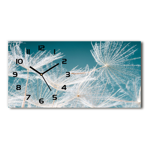 Horizontal wall clock Dandelion seeds