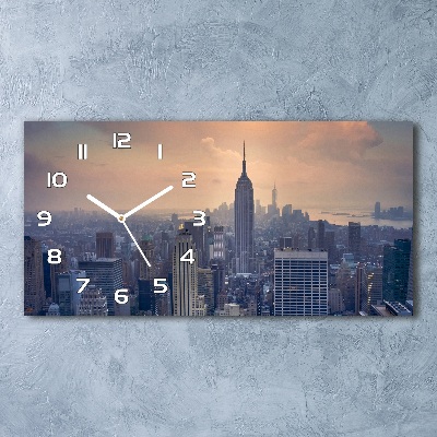 Horizontal rectangular wall clock Manhattan New York