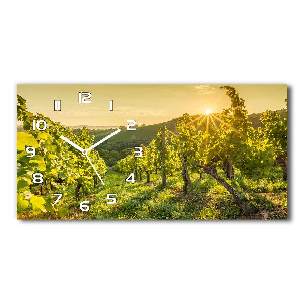 Horizontal wall clock Vineyard