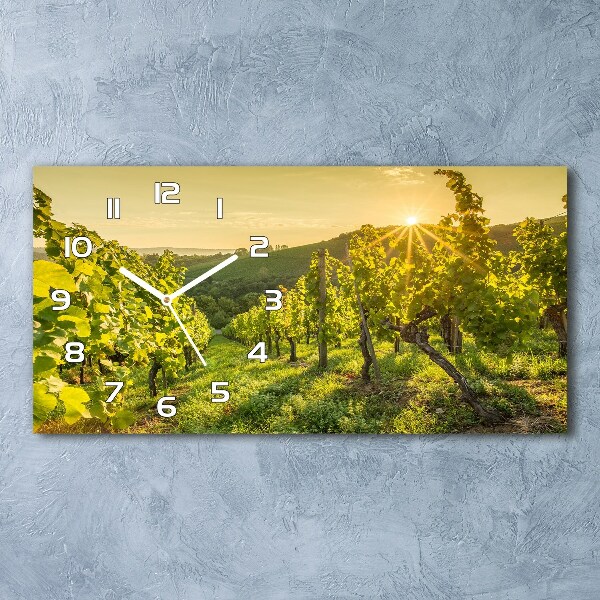 Horizontal wall clock Vineyard