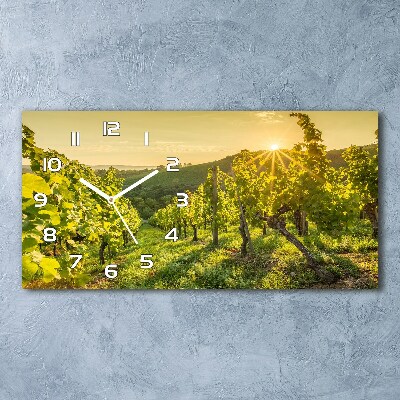 Horizontal wall clock Vineyard