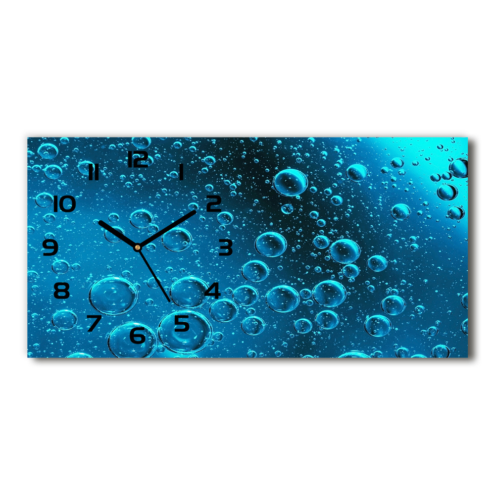 Horizontal wall clock Bubbles under water