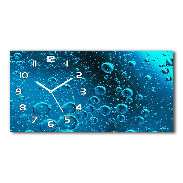 Horizontal wall clock Bubbles under water