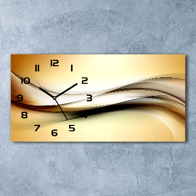 Horizontal rectangular wall clock Abstract background