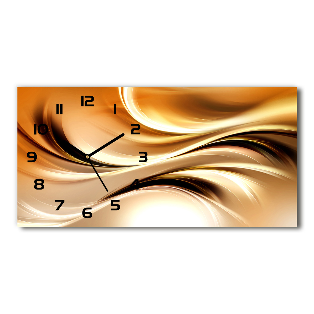 Horizontal wall clock Abstract waves