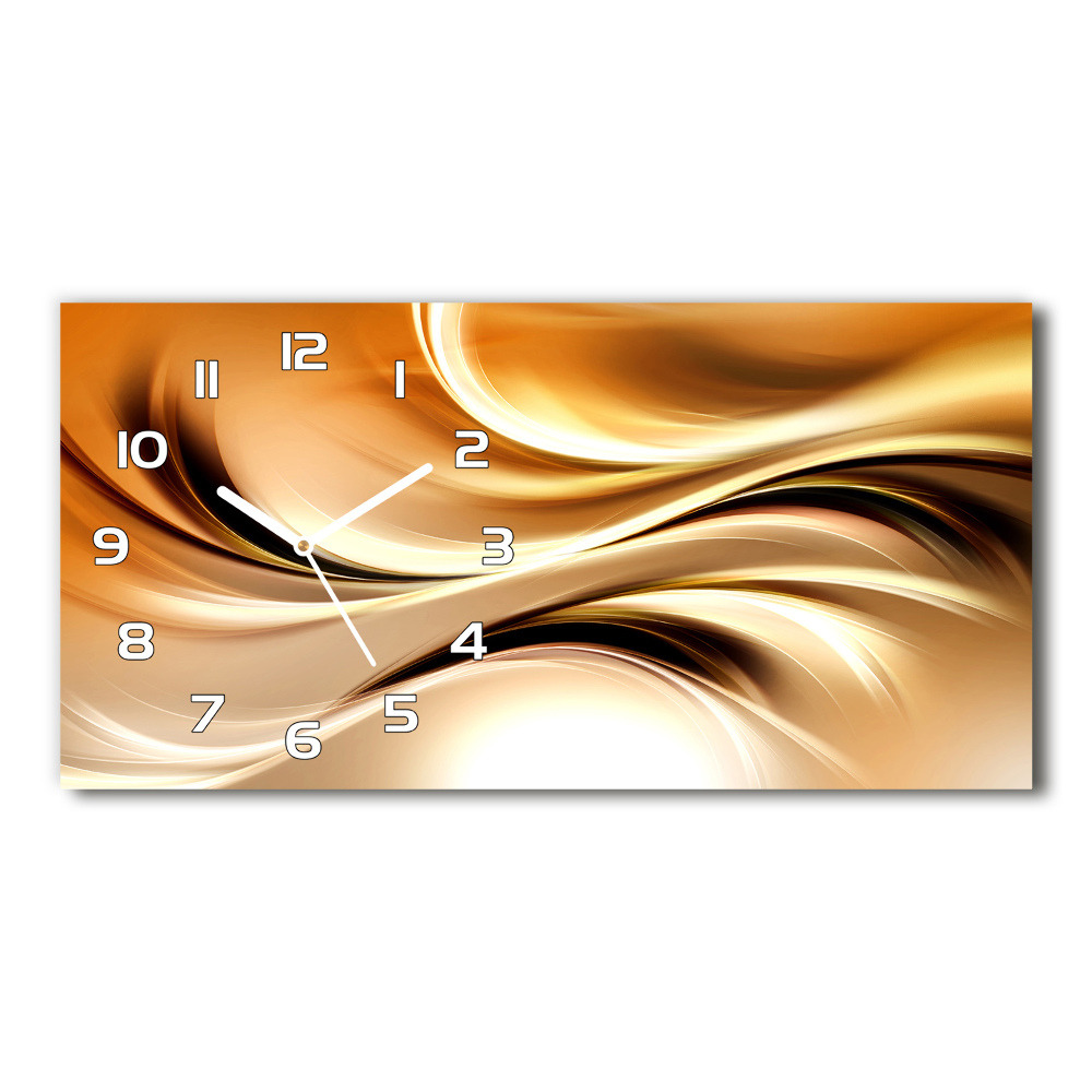 Horizontal wall clock Abstract waves