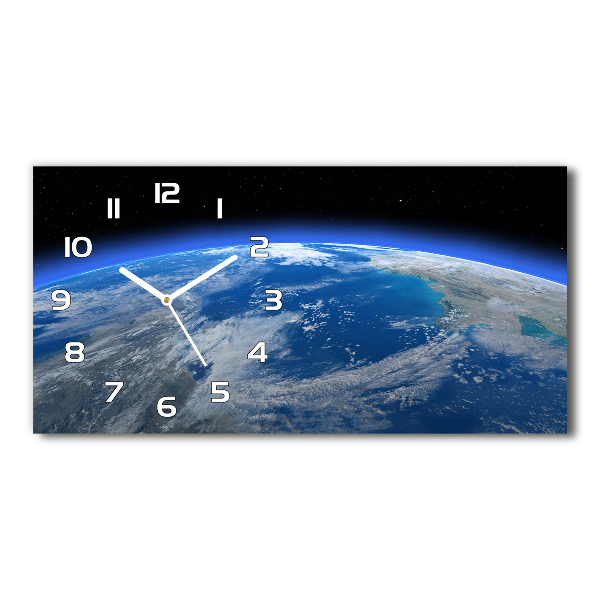 Horizontal wall clock Planet Earth