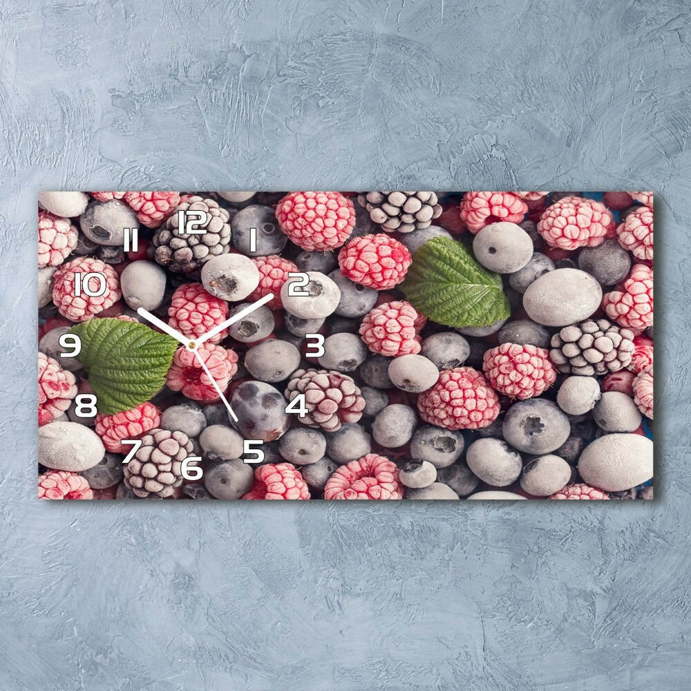 Horizontal wall clock Frozen forest fruit