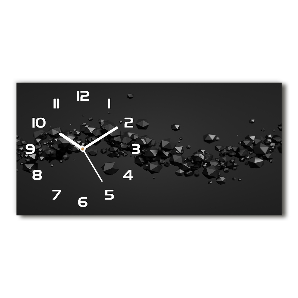 Horizontal wall clock 3D abstraction