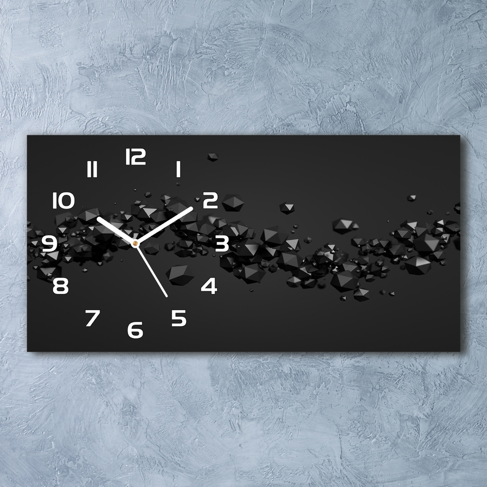 Horizontal wall clock 3D abstraction