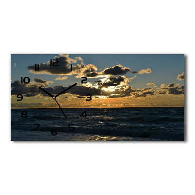 Horizontal rectangular wall clock West by the sea