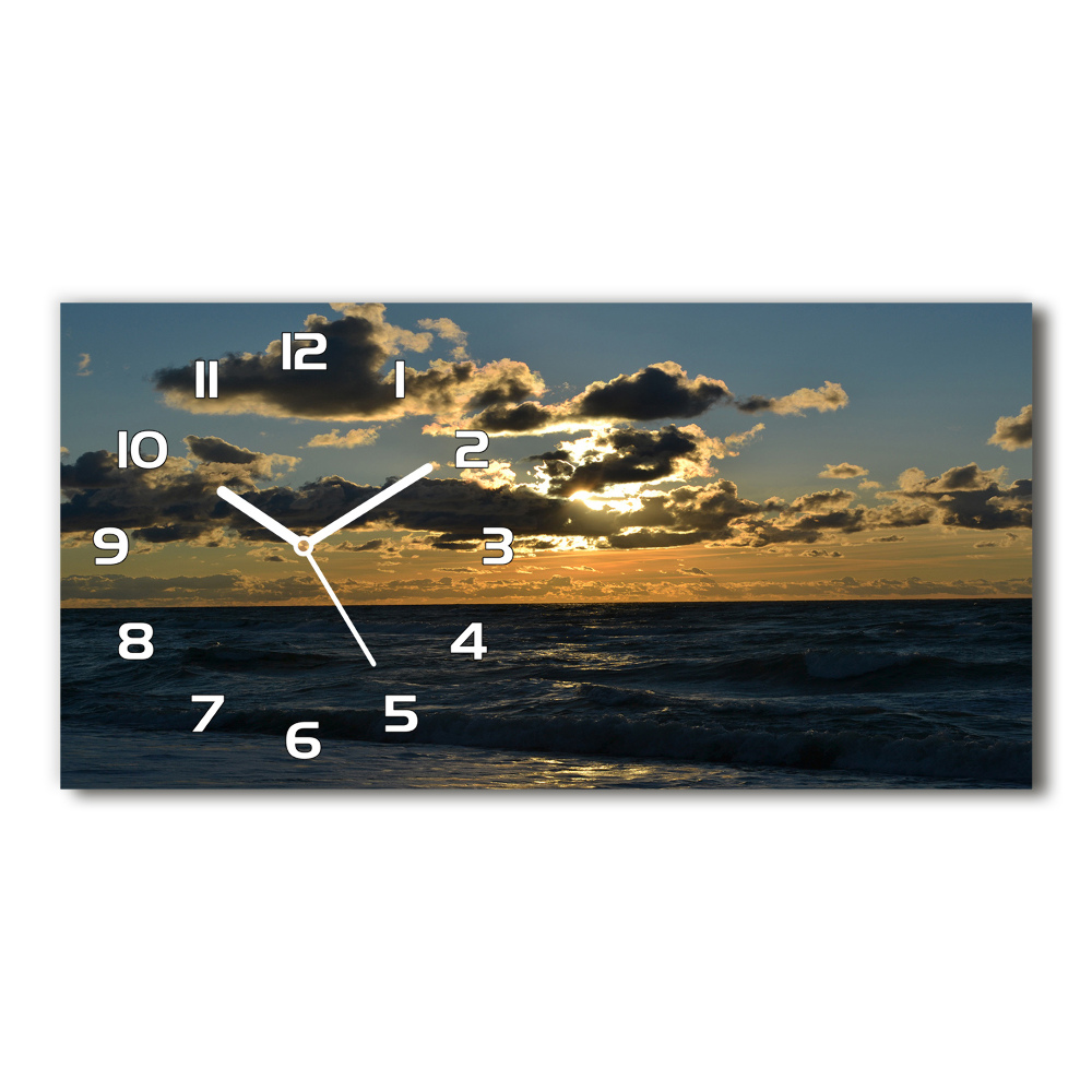 Horizontal rectangular wall clock West by the sea