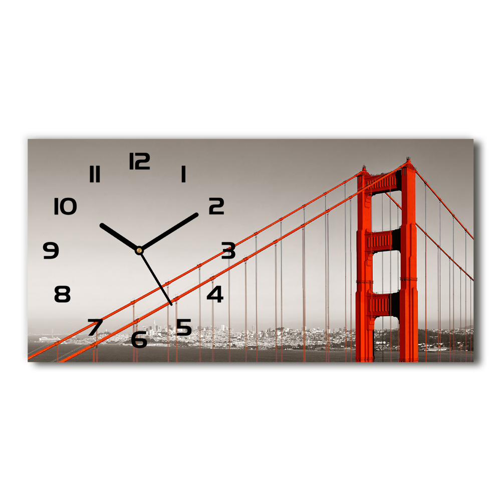 Horizontal wall clock San Francisco bridge