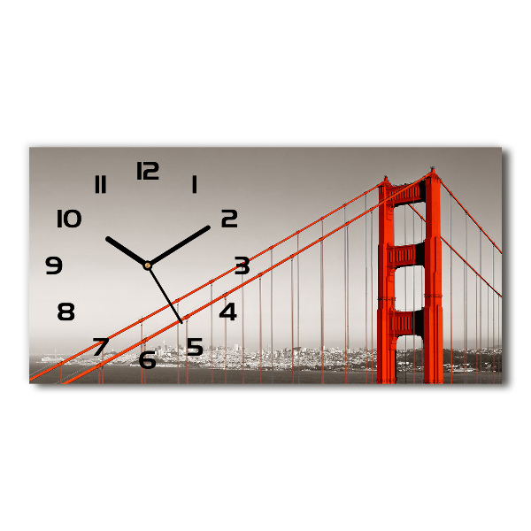 Horizontal wall clock San Francisco bridge