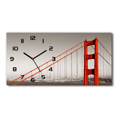 Horizontal wall clock San Francisco bridge