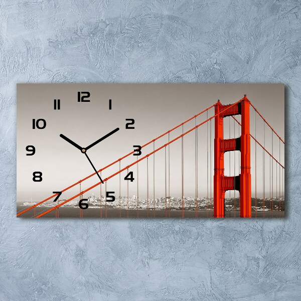 Horizontal wall clock San Francisco bridge