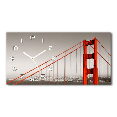 Horizontal wall clock San Francisco bridge