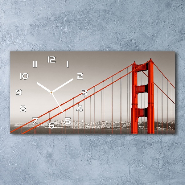 Horizontal wall clock San Francisco bridge