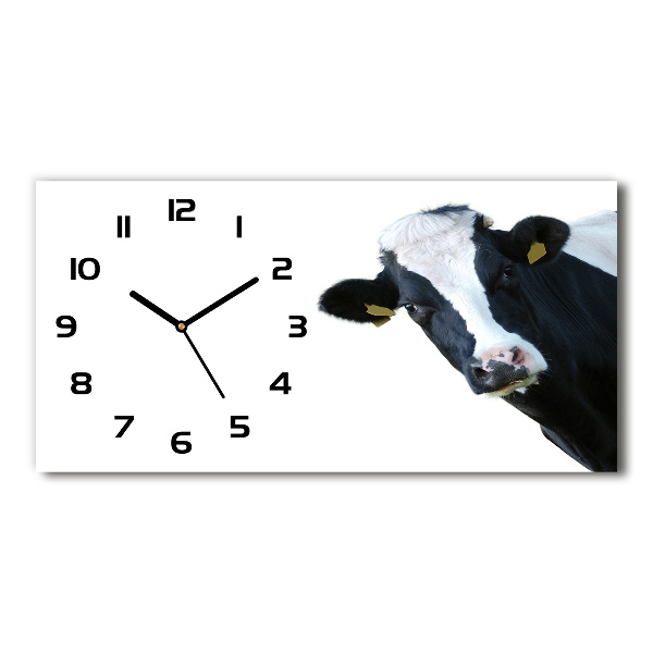 Horizontal wall clock Cow