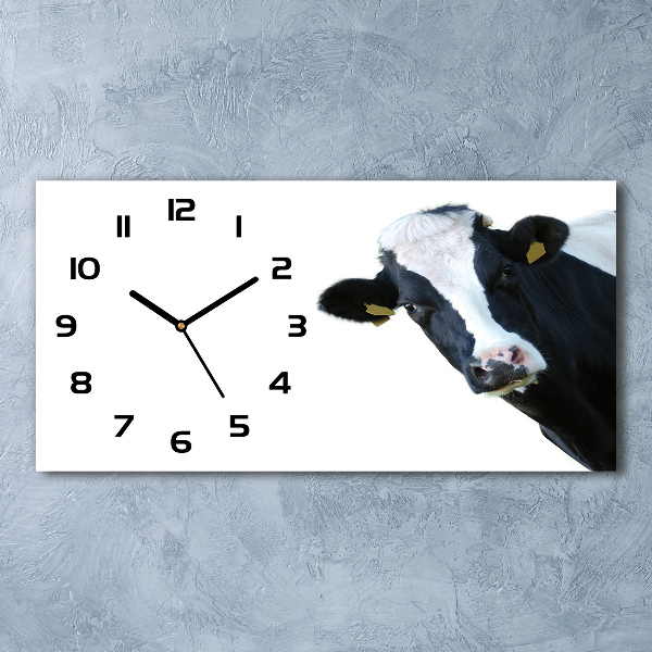 Horizontal wall clock Cow