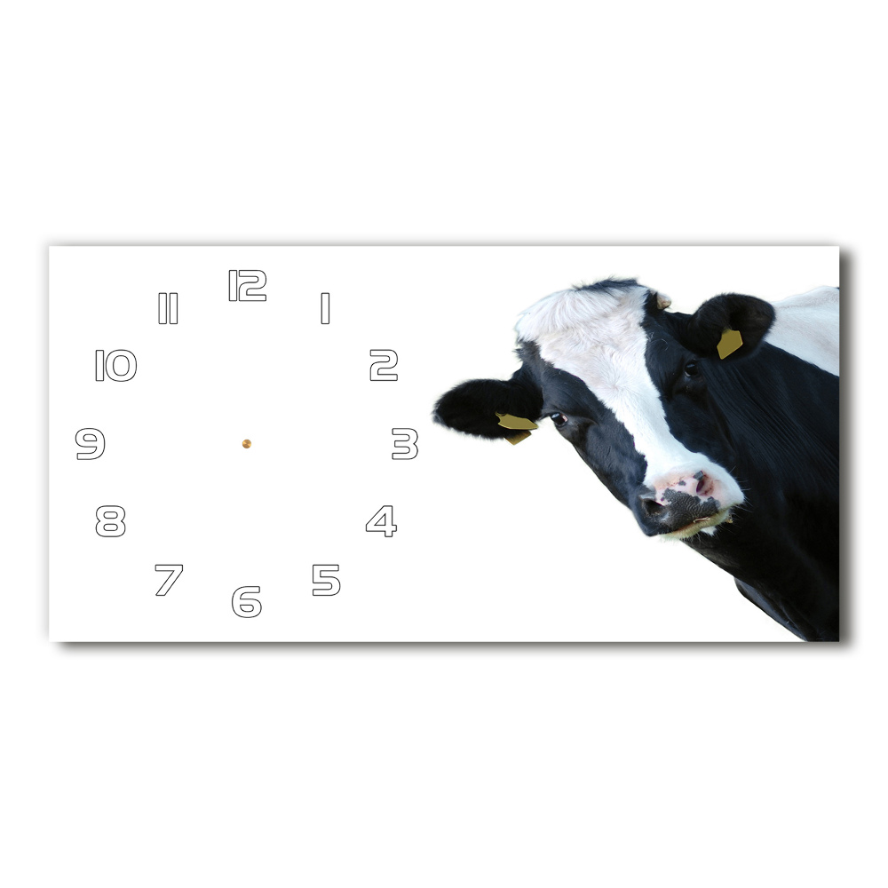 Horizontal wall clock Cow