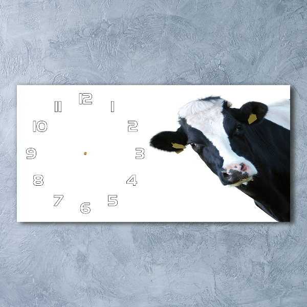 Horizontal wall clock Cow